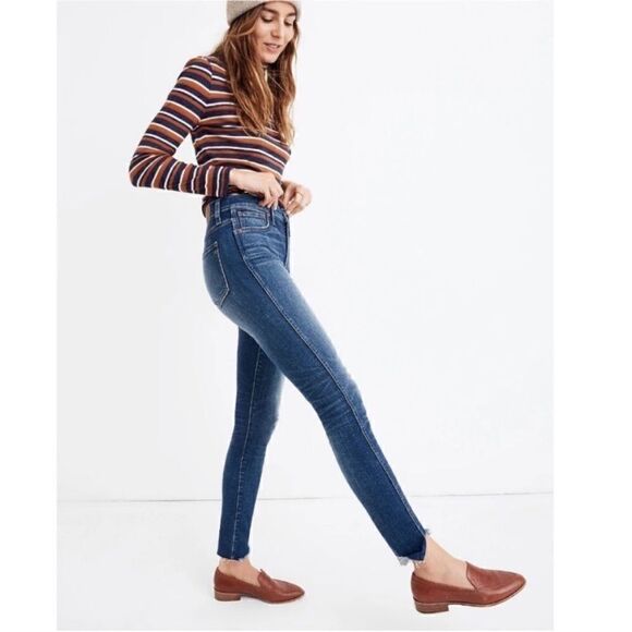 Madewell High-Rise Skinny Jeans Cutout Tulip Hem Edition - Picture 3 of 15